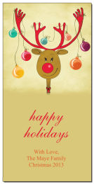 Christmas Happy Rudolph and Ornament Antlers Cards  4